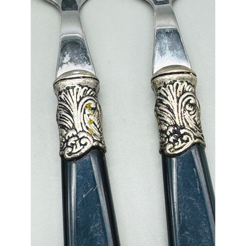 Versailles EME Inox Italy 18/10 Stainless Black Teaspoons Set of 4 - Picture 3 of 5